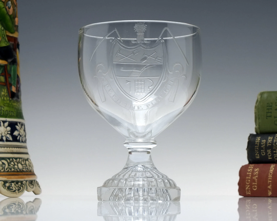 Rare Georgian Speed The Plough Glass Rummer C1800