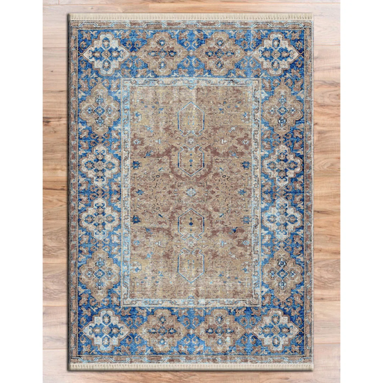 Hartmut Flatweave Beige/Blue Rug