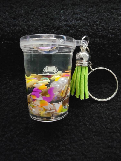 Candy Corn Halloween Shaker Keychain