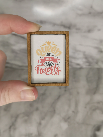 Wood Framed Miniature Sign | Farmhouse Style Tiered Tray Decor Handmade Decoration Valentine's Day