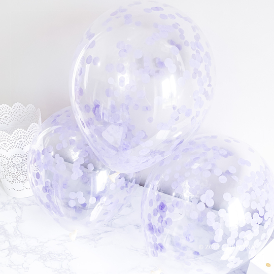 Lavender Lilac Purple Party Decorations Supplies, Sprinkles Ice Cream Donut Theme Birthday Confetti Balloon Bridal Shower Party Themed