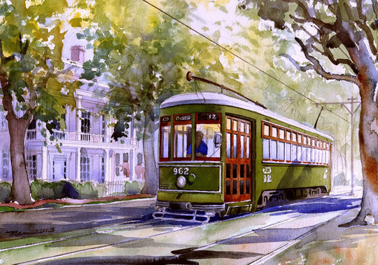 New Orleans Streetcar Fridge Magnet 3.5x5