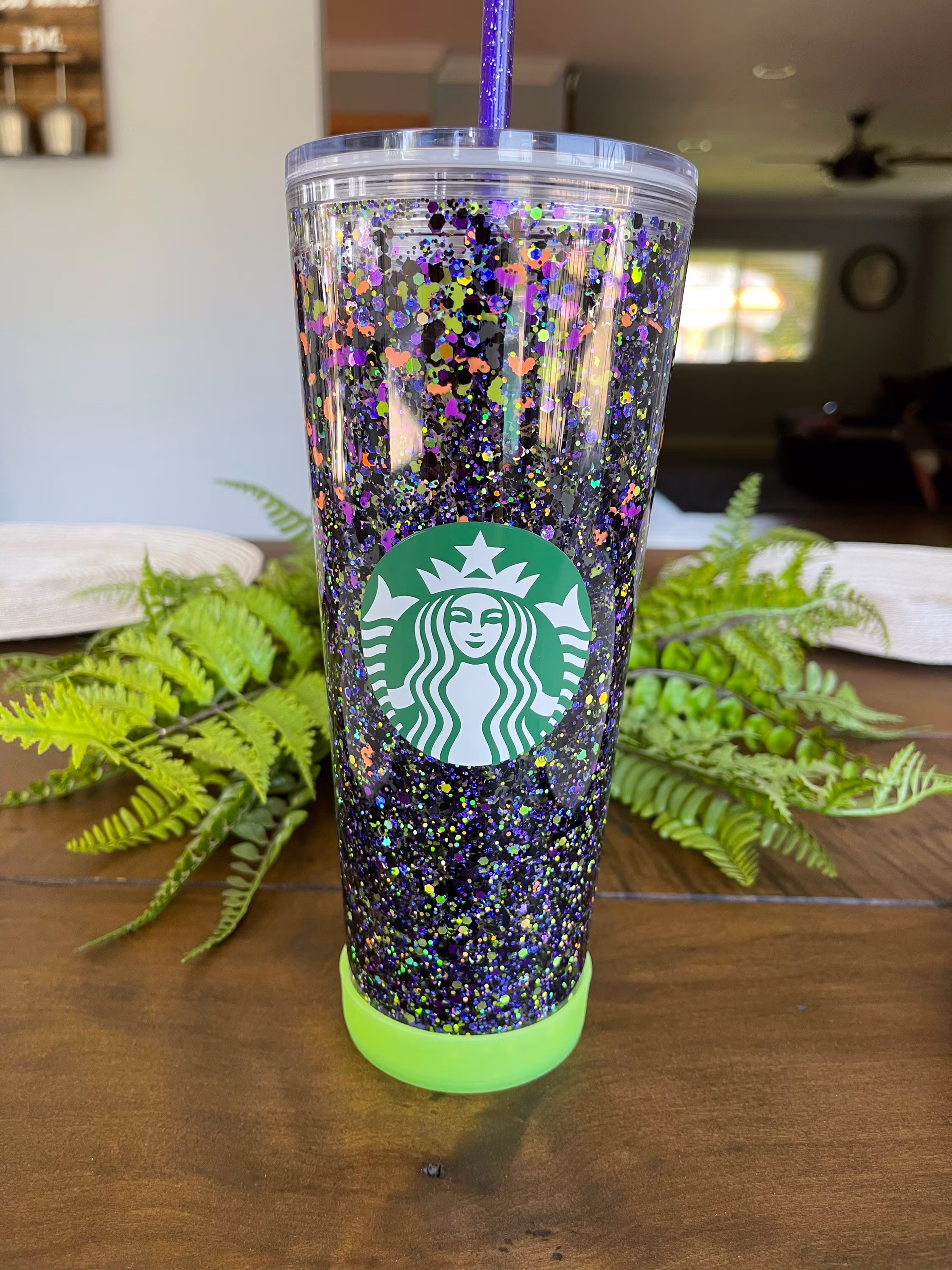 Halloween Salem Bats Starbucks Snowglobe Tumbler | Cup