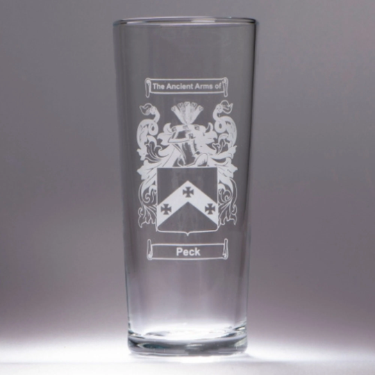 Beer Glass With Coat Of Arms/Family Crest