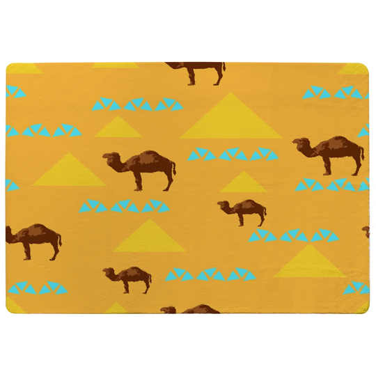 Manning Camels and Pyramids Shaggy Yellow Rug
