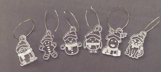 stem Glass Christmas Charms
