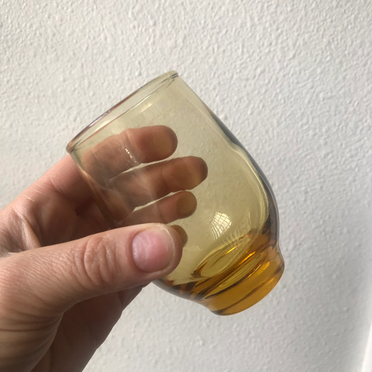 Vintage Amber Libbey Wine Glass, Set Of 3