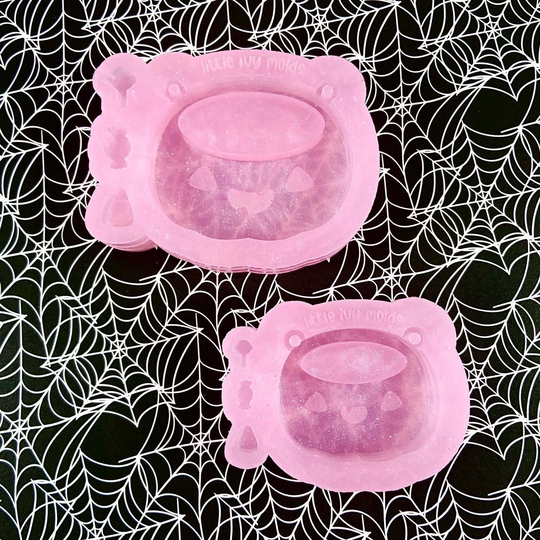 Pumpkin Pail Halloween Shaker Charm Kawaii Silicone Mold - Made To Order