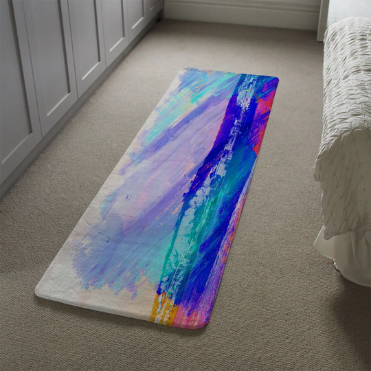 Lemasters Cliffs of Dover Designer Shaggy Blue/Purple Rug