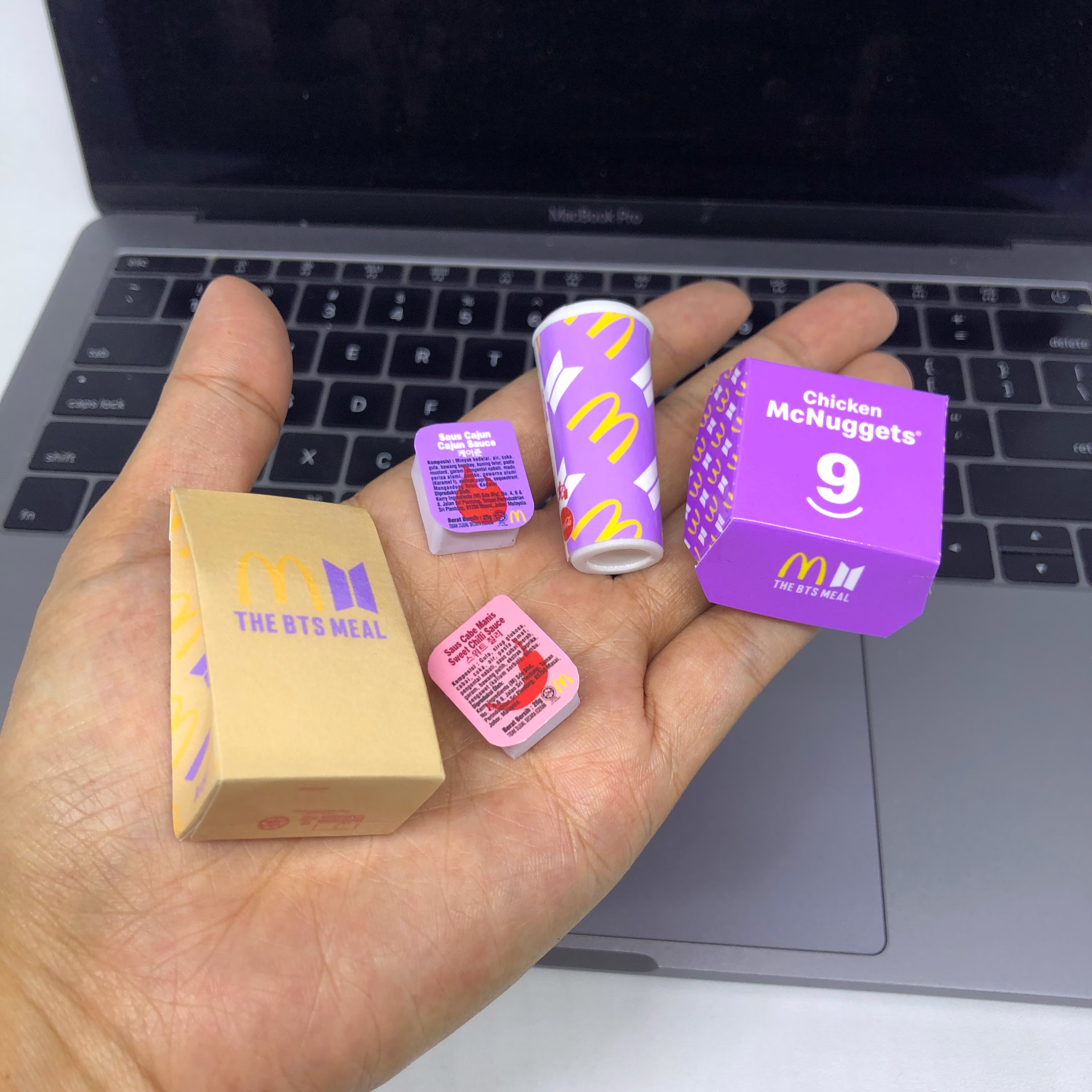 Fridge Magnets Miniature Handmade Bts Meal Mcdonalds 5Pc