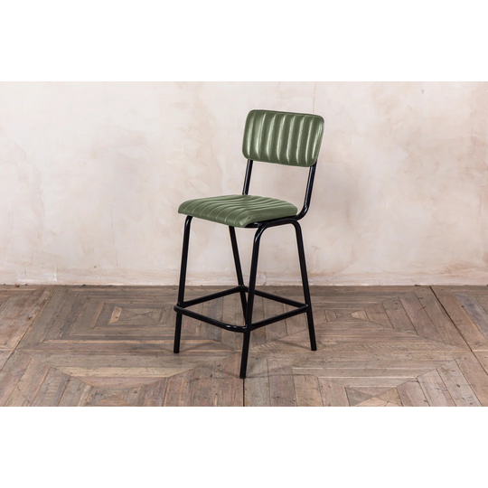 Arlington 76Cm Leather Stool - Matcha