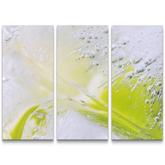 Close-Up of an Ice Cube Photographic Art Print Multi-Piece Image on Canvas