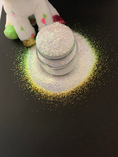 Dazzled>>Beautiful White Iridescent Polyester Glitter/Fine 0.015 Glitter For Tumblers/Epoxy/Resin/Glitter By Weight/Loose