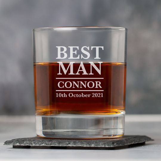 Personalised Best Man Tumblers Whisky Glass Gifts Ideas Presents For Wedding Favours Thank You Tokens Him Mens