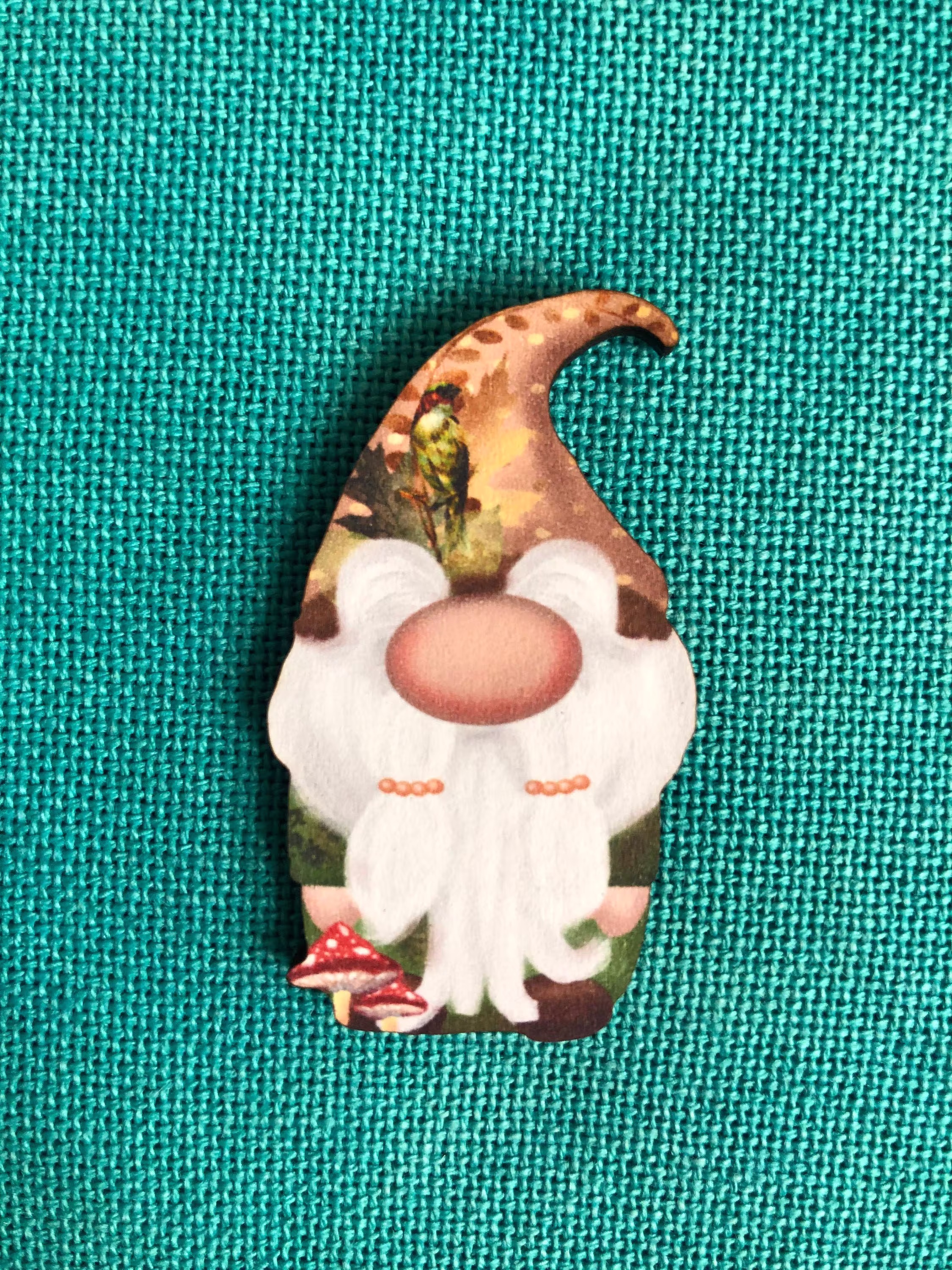Woodland Gnome #4 Wooden Needle Minder