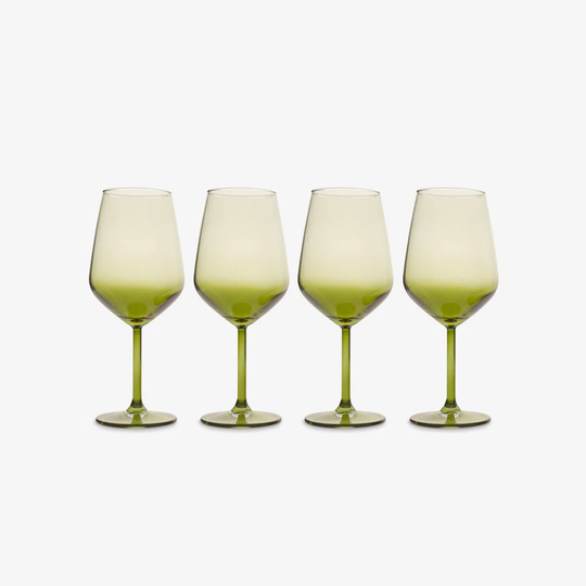 Camden Set Of 4 Wine Glasses, Green, 490 Ml