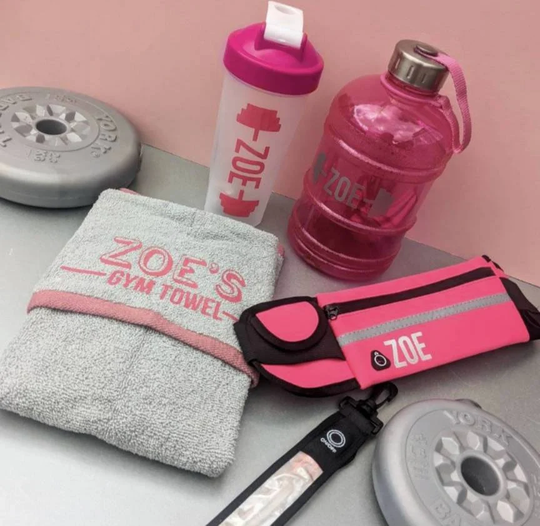 Personalised Pink Protein Shaker | New Year's Resolution Gym Lover Gift Towel Drinks Bottle Fitness Freak Healthy Shakes