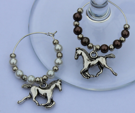 Horse Wine Glass Charms - Horse Lovers Gift
