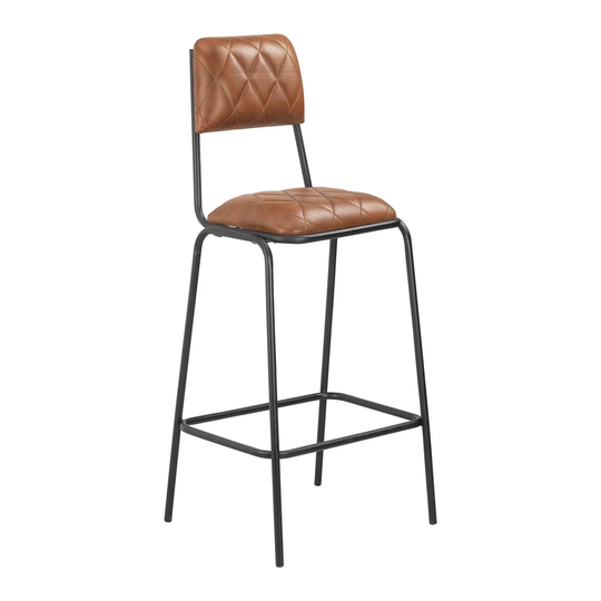 High Leather 78cm Bar Stool