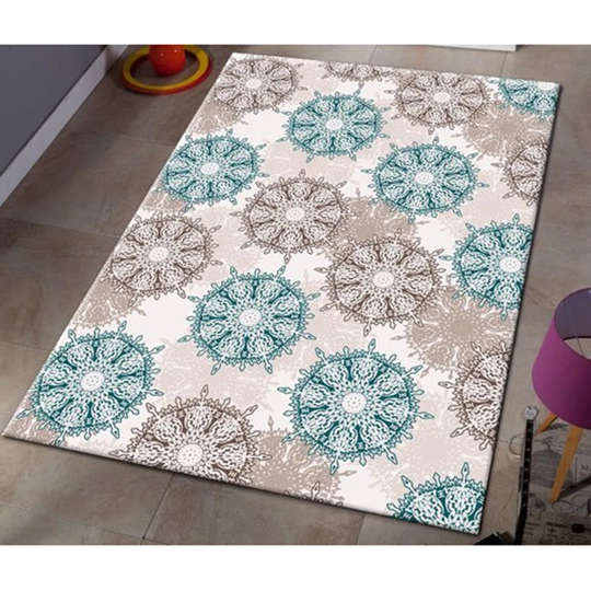 Yeager Flatweave Beige/Green/Brown Rug