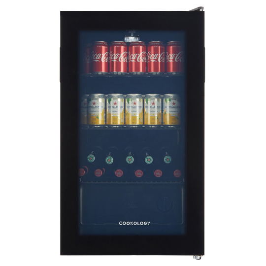 Cookology BC96BK 48cm Glass Door Beverage Cooler in Black