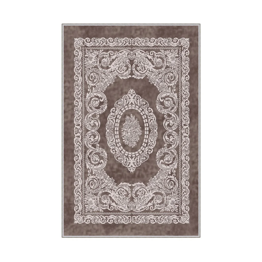 Amee Power Loom Brown/White Rug