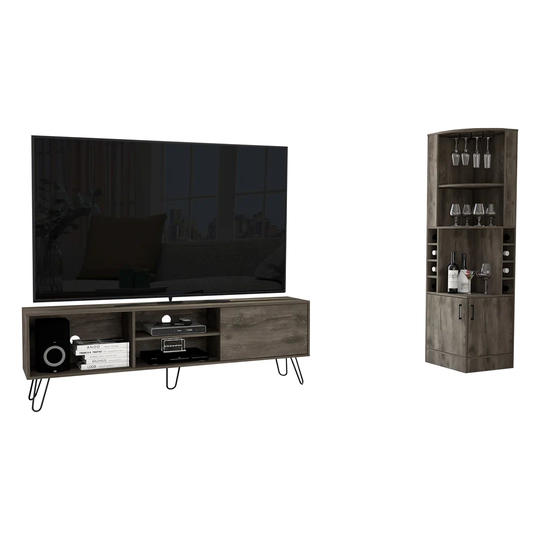Set Andorra, TV Cabinet Z 180 + Corner Wine Rack Bar