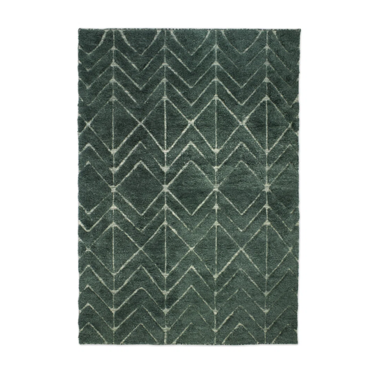 Rhett Handmade Flatweave Green Rug