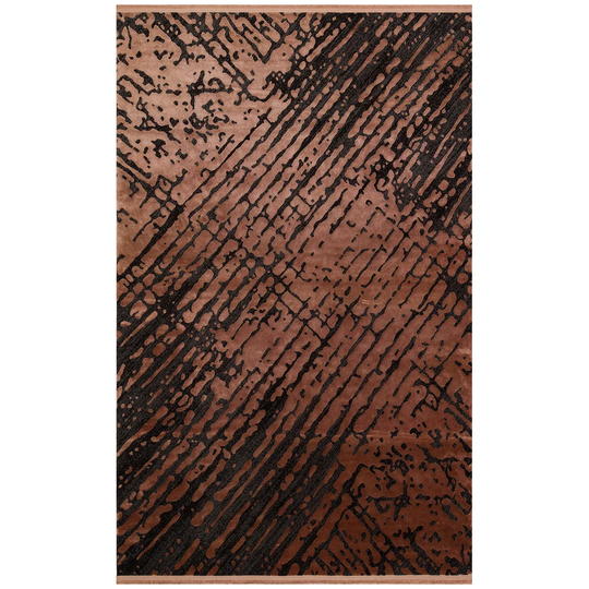 Dametta Machine Woven Dark Brown/Beige Rug