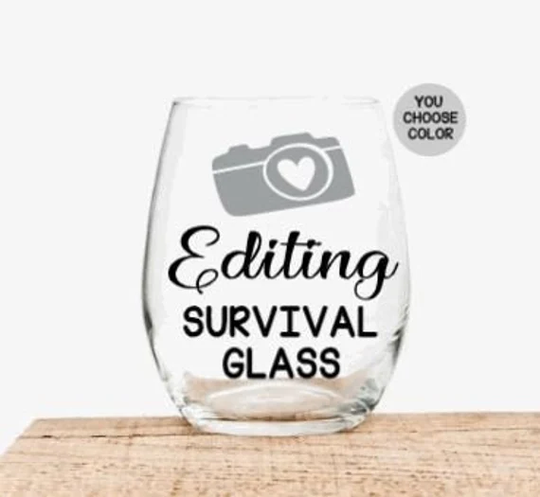 Photographer Wine Glass, Wedding Gift, Gift For Photographer, Thank You Birthday Photographer