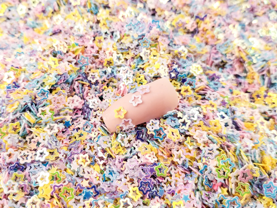 4mm Summer Dream Iridescent Shift Star Glitter, Resin Supplies Kawaii Decoden Embellishment, Slime Supplies, Nail Art