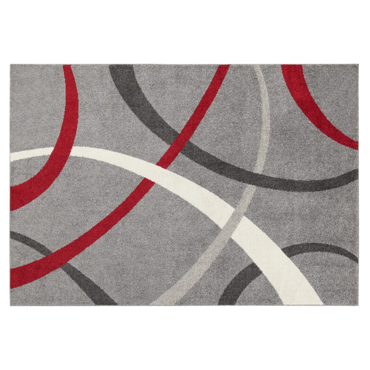 Dark Grey/Red Rug