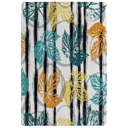 Goodrich Natural Autumn Designer Shaggy Light Grey/Blue/Yellow Rug