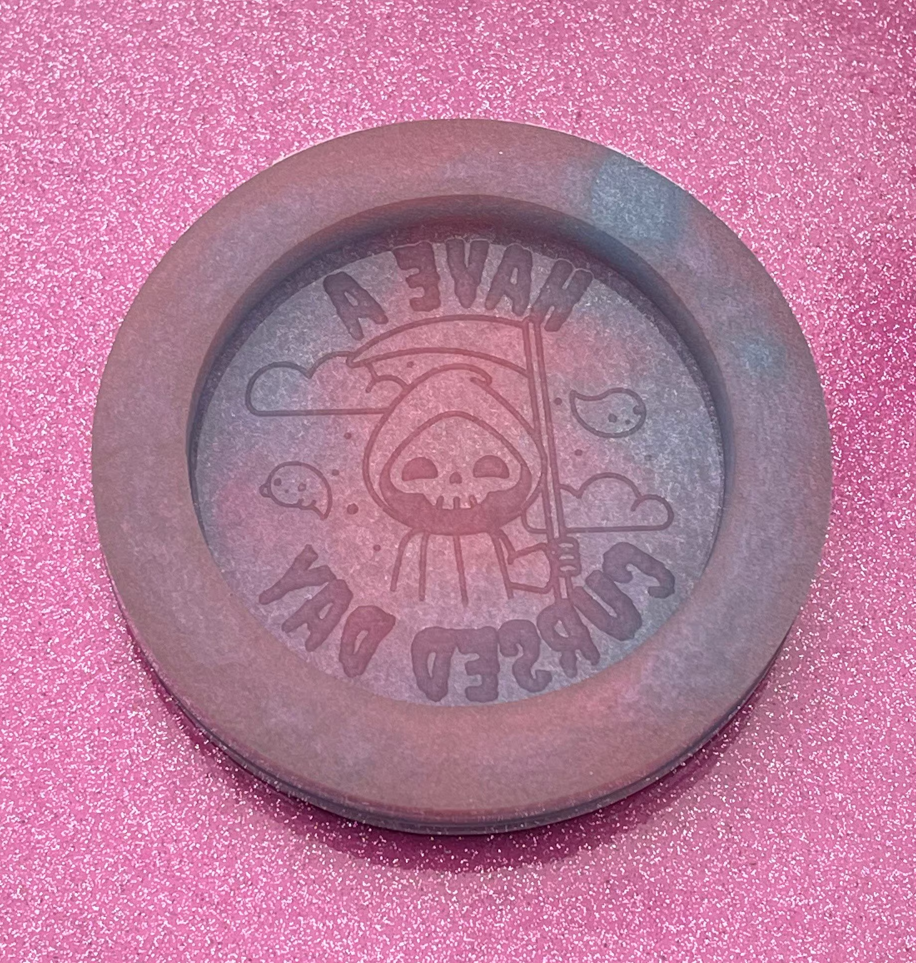 Halloween Token Mold, Silicone Mould, Resin Hug Mould, Pocket Token, Mould