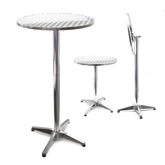 Bar table foldable height adjustable