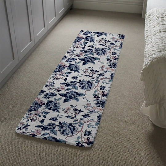 Luckett Illustrations Designer Shaggy Blue/Pink/Beige Rug