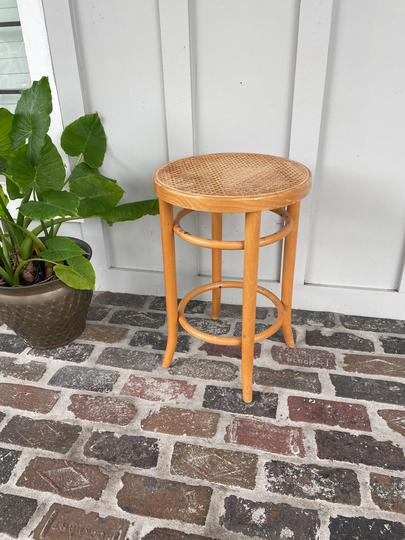 Vintage Cane Bentwood Barstool, Stool, Thonet Style Bar Danish Stool