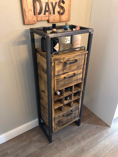 Rustic, Industrial Drinks Unit