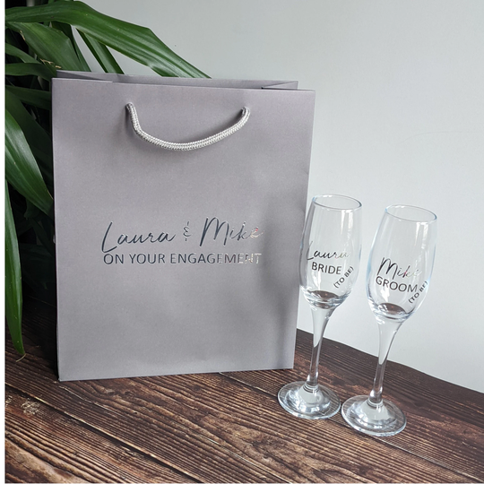 Engagement Gift, Husband & Wife To Be, Champagne Gift Set, Engagement Present, Personlised