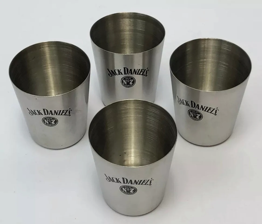 Jack Daniel's No. 7 Stainless Steel Shot Glasses Set Of 4