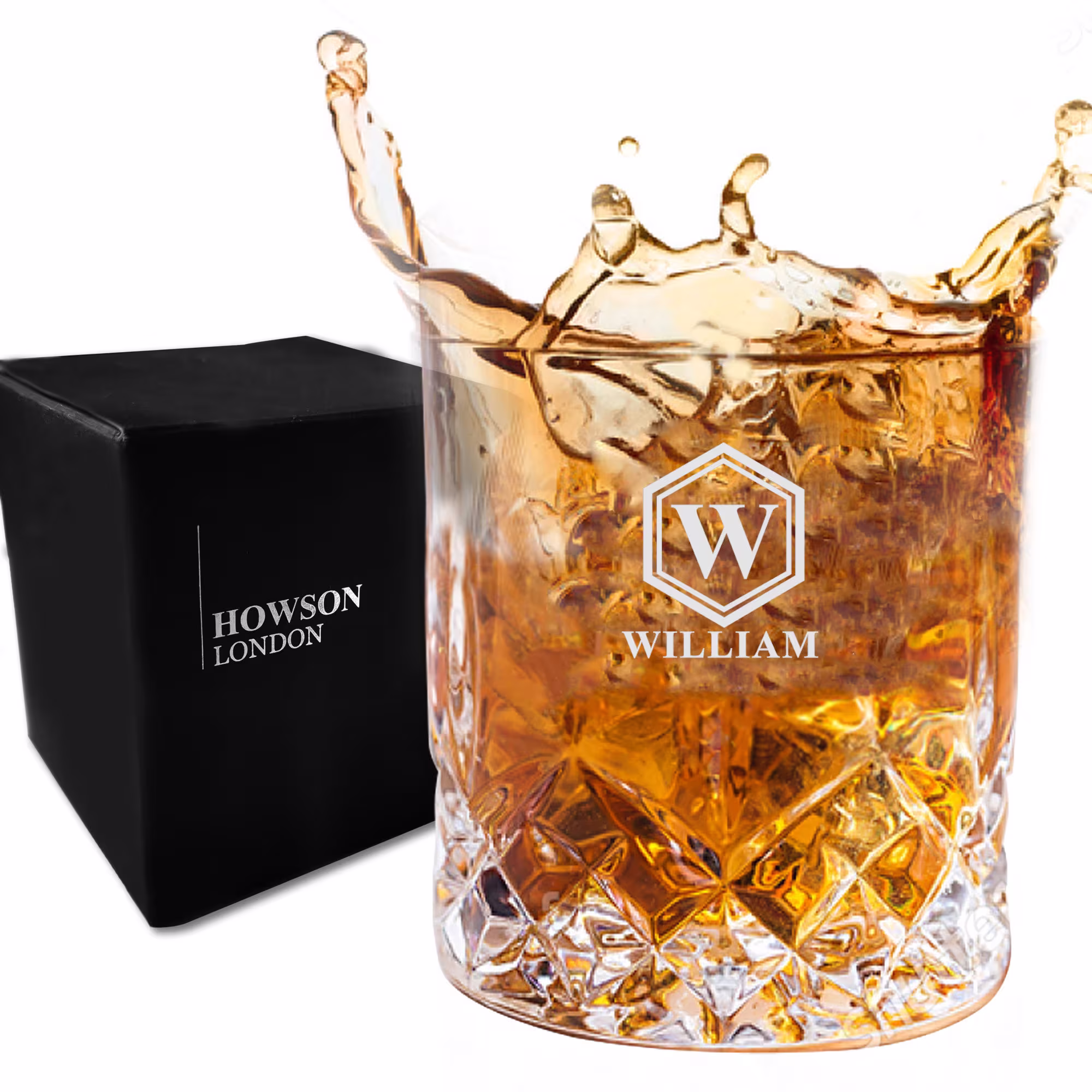Personalised Whiskey Tumbler Custom Gift For Men Dad Grandpa Daddy Him Husband Engraved Whisky Glass Birthday Father's Day With Any Name