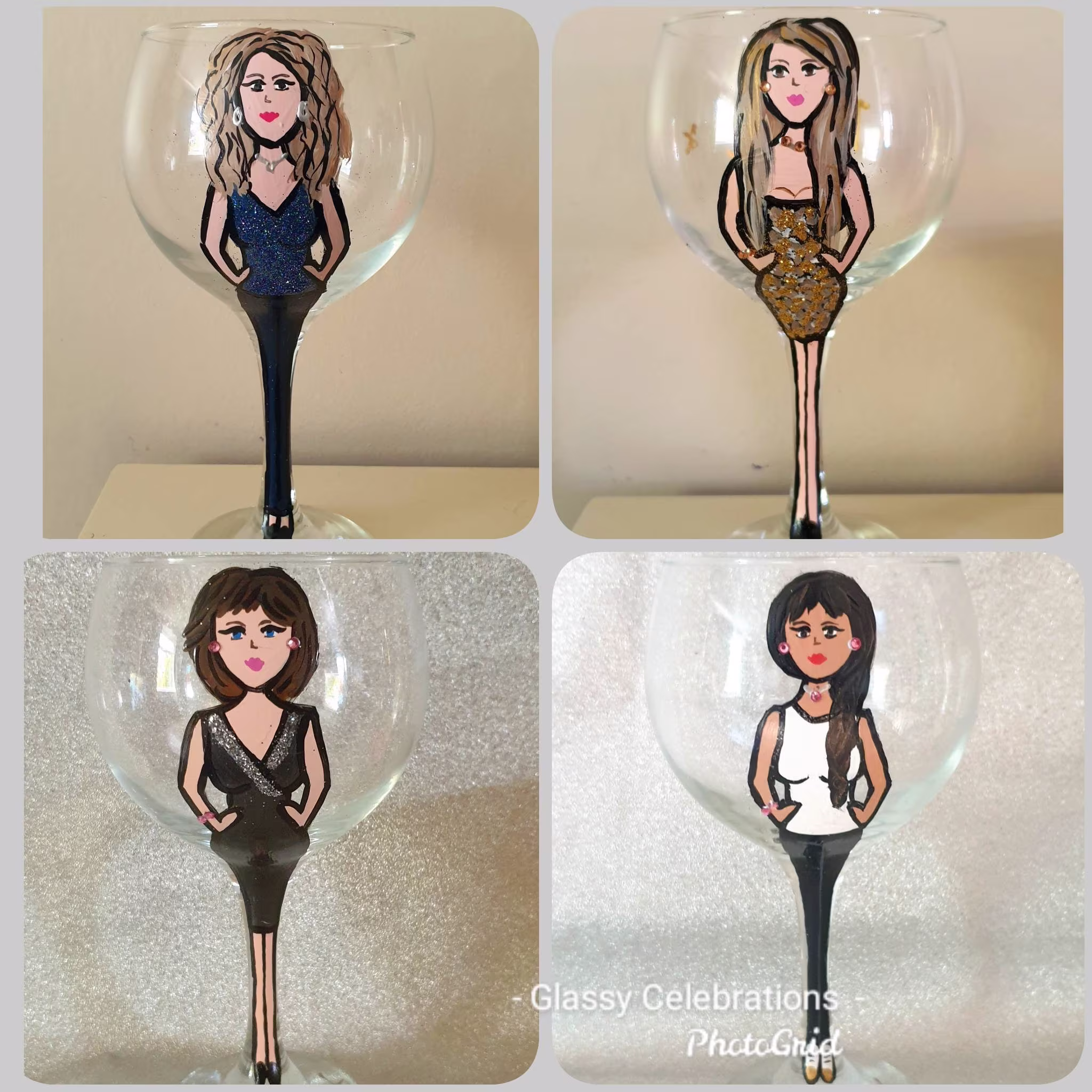 Hand Painted Personalised Gin Glass