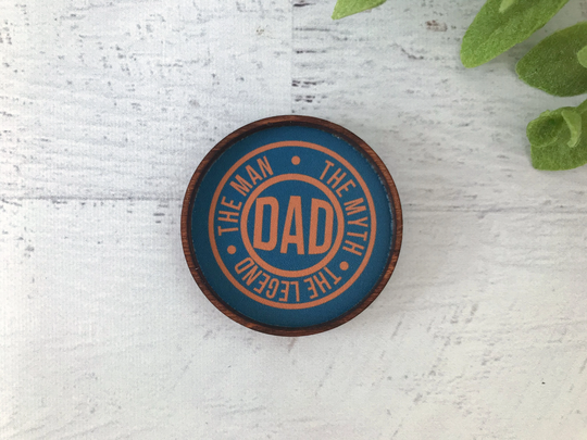 Wood Framed Miniature Sign | Farmhouse Type Tiered Tray Décor Handmade in U.s.a. - Dad The Man Myth Legend