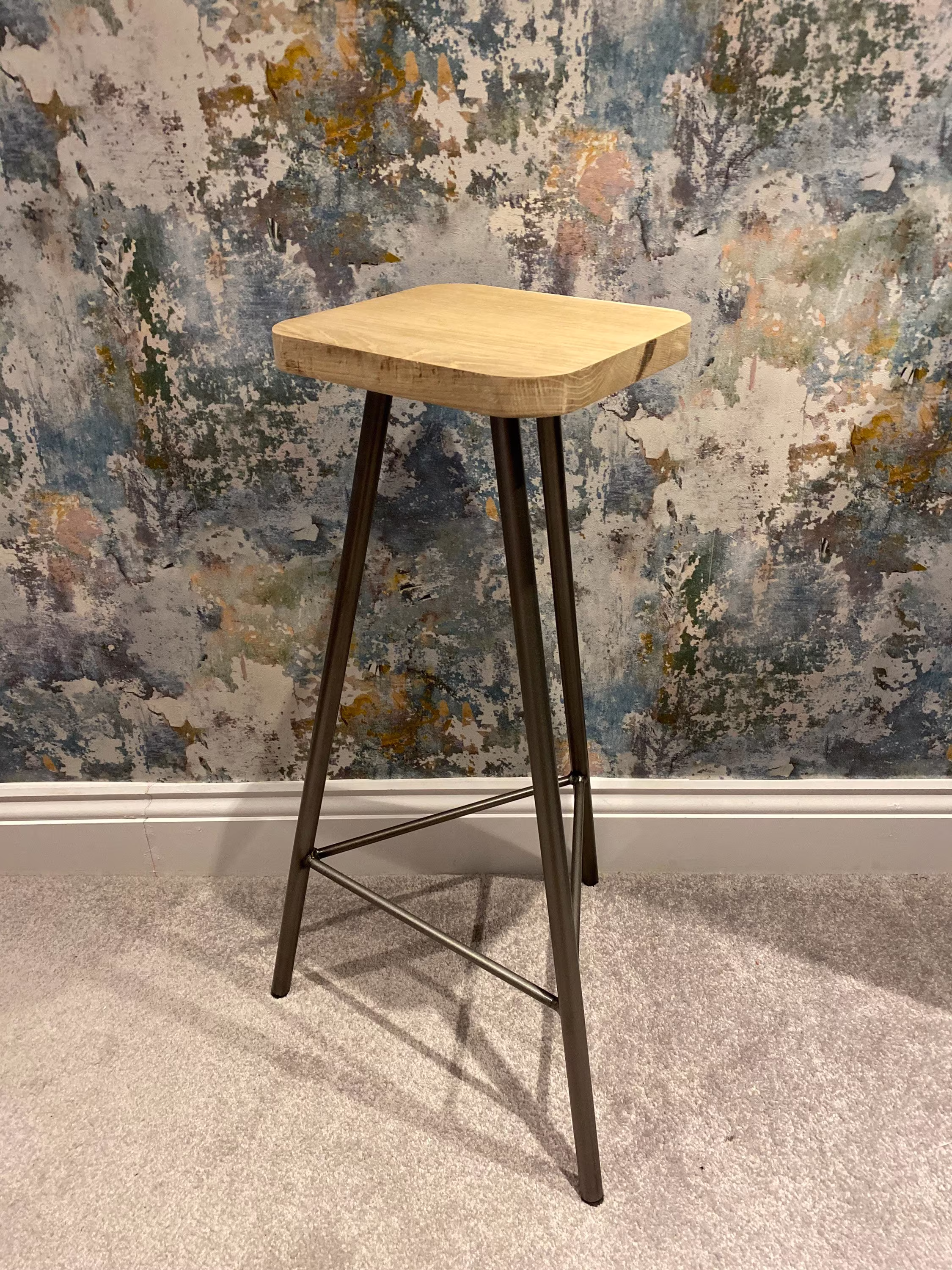 Bar Stool With Oak Top
