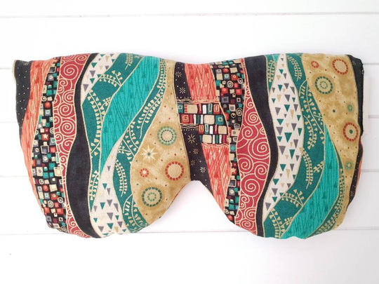 Art Deco Weighted Oragnic Eye Pillow, Gift For Yoga Lovers, Best Gifts, Strapless Organic Mask, Pillow