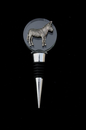 Donkey Glass & Metal Red Wine Or Whisky Bottle Stopper Cork Wildlife Christmas Gift 108