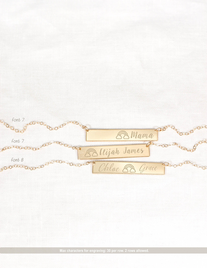 Custom Rainbow Baby Necklace Mama Kids Name Memorial Jewelry Gift For Mom