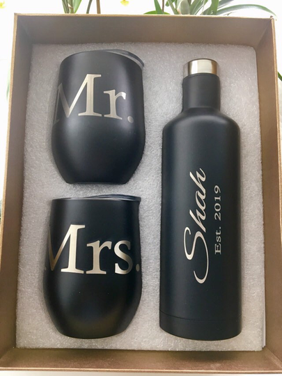 Personalised Insulated Wine Bottle & Tumbler Sets