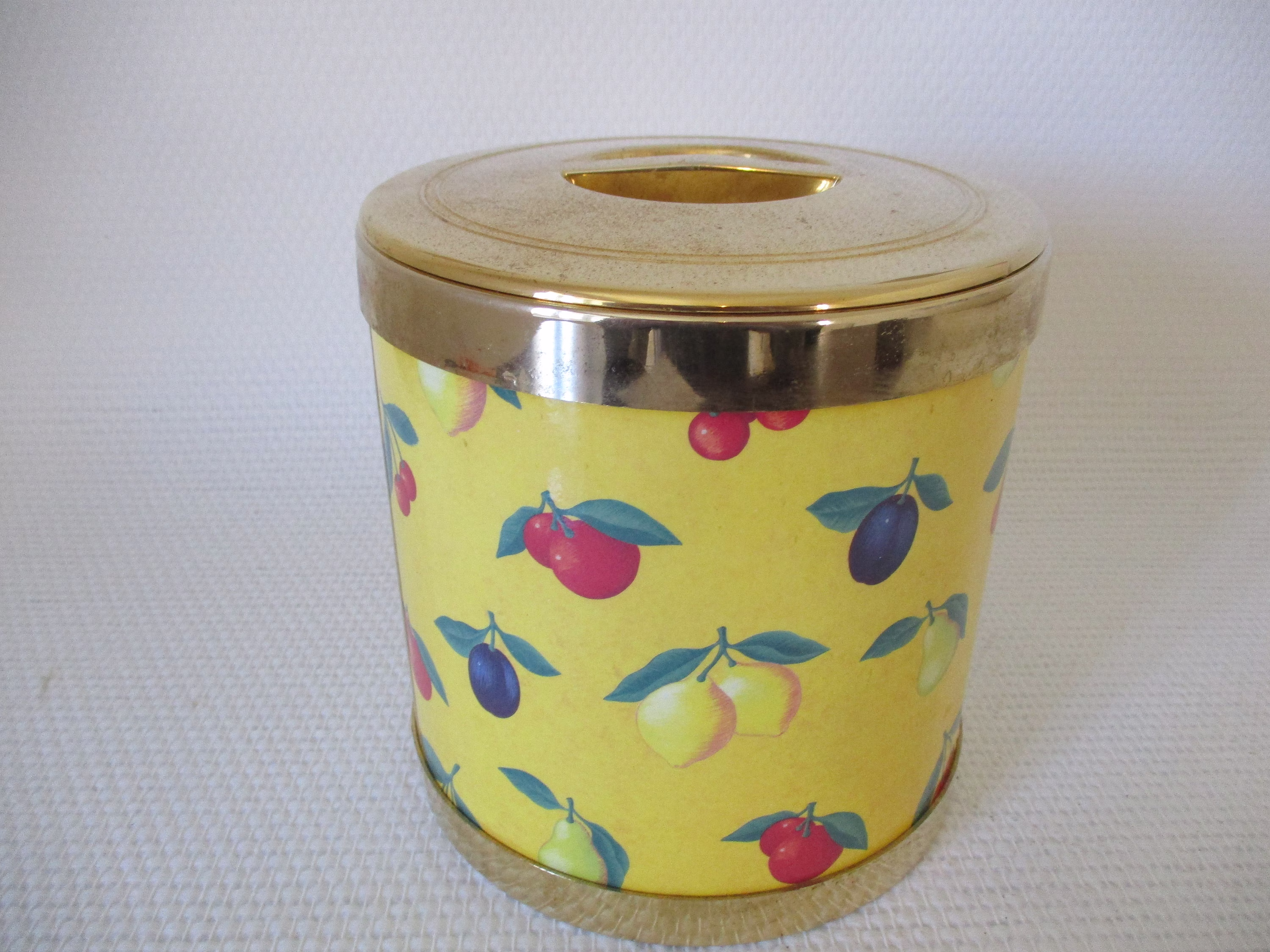 A Fabulous Vintage Metal Champagne/Ice Bucket With Flower Motifs, Made in France