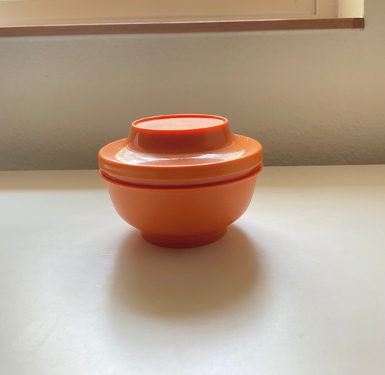 1970S/1980's Vintage Tupperware Serve N Seal #1436 Bowl Harvest Orange ~ Collectible
